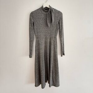 Zara Gray Long Sleeve Knit Dress